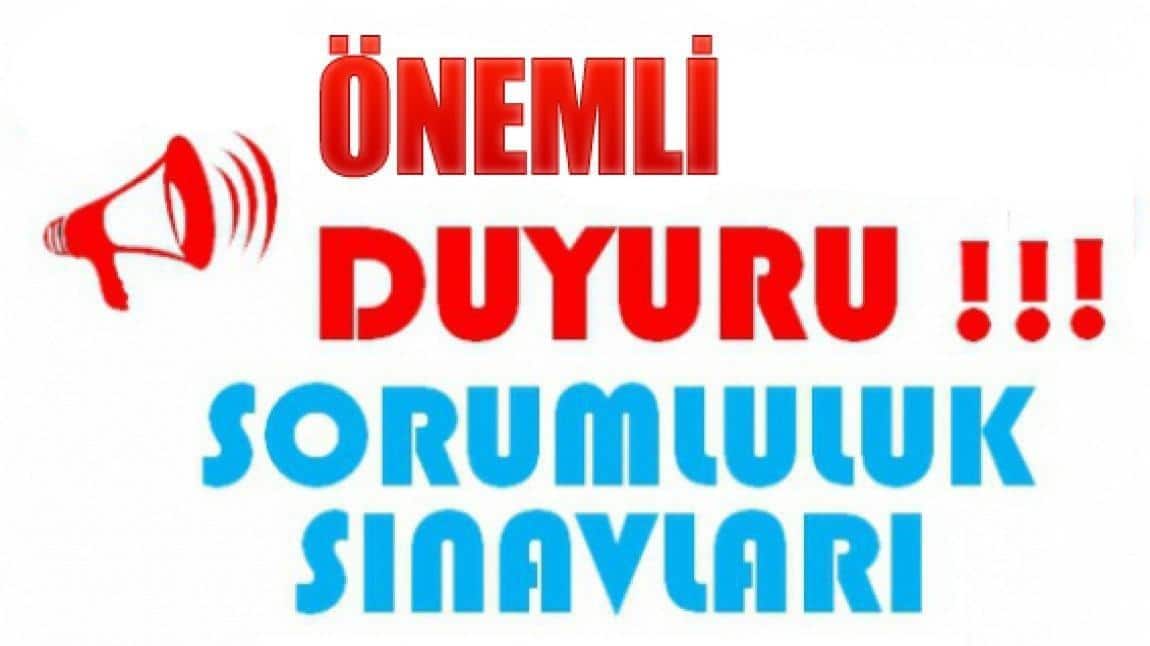 ŞUBAT AYI SORUMLULUK SINAV TARİHLERİ BELLİ OLDU